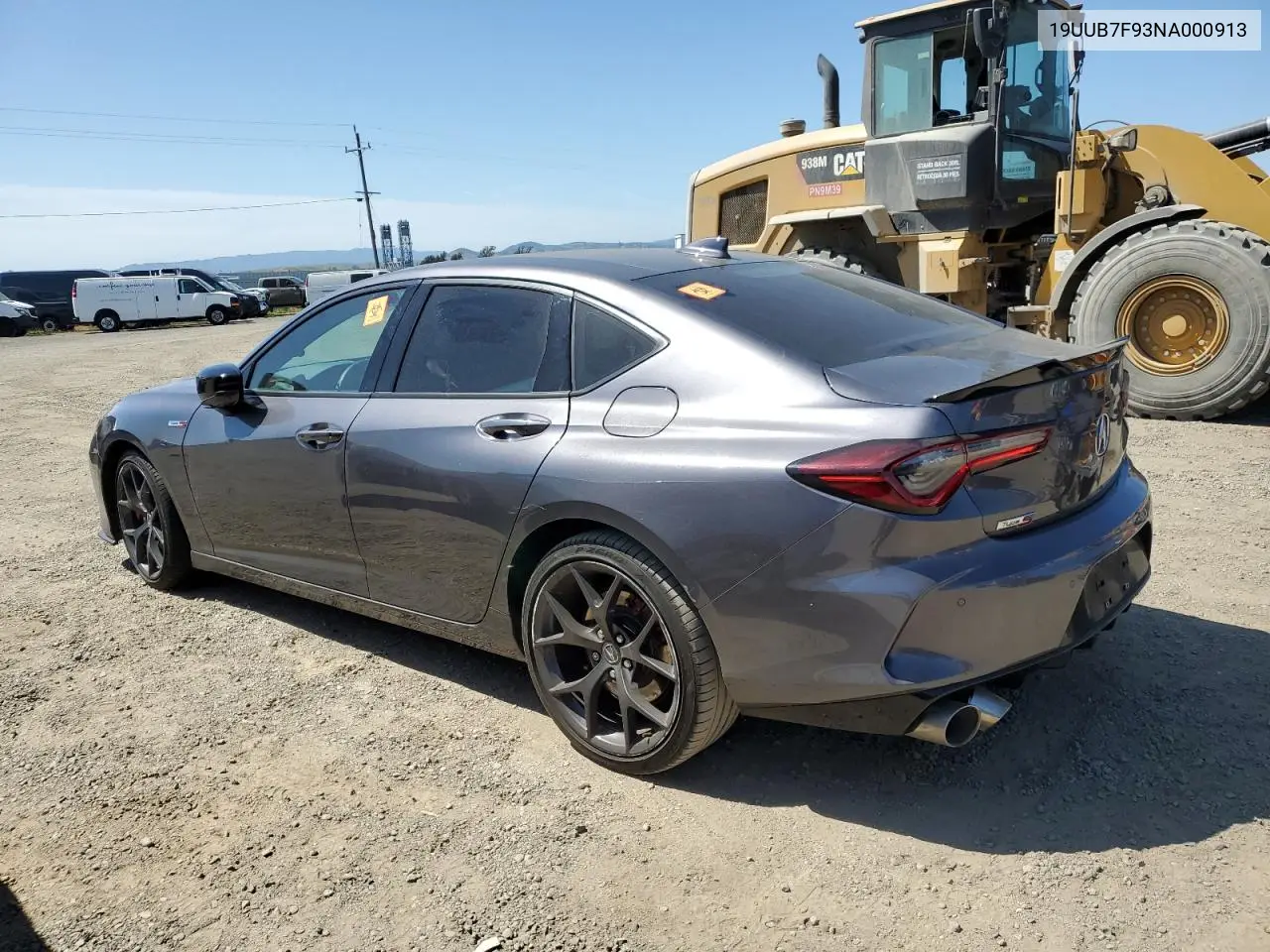 2022 Acura Tlx Type S VIN: 19UUB7F93NA000913 Lot: 55601255