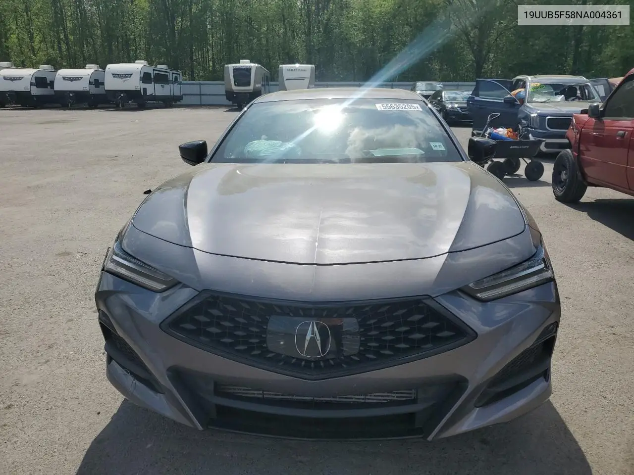 2022 Acura Tlx Tech A VIN: 19UUB5F58NA004361 Lot: 55635205