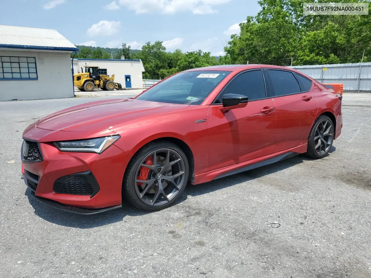 2022 Acura Tlx Type S VIN: 19UUB7F92NA000451 Lot: 56323275