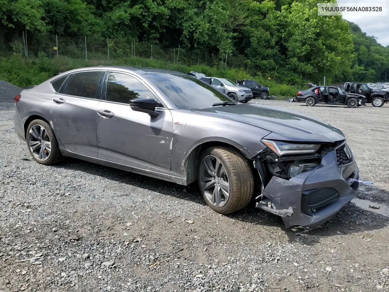 2022 Acura Tlx Tech A VIN: 19UUB5F56NA083528 Lot: 60398615