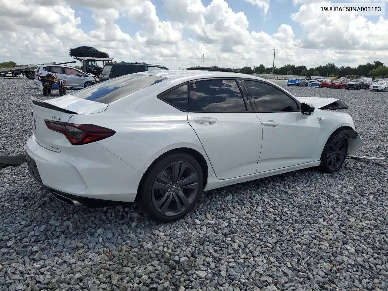 2022 Acura Tlx Tech A VIN: 19UUB6F58NA003183 Lot: 60429365