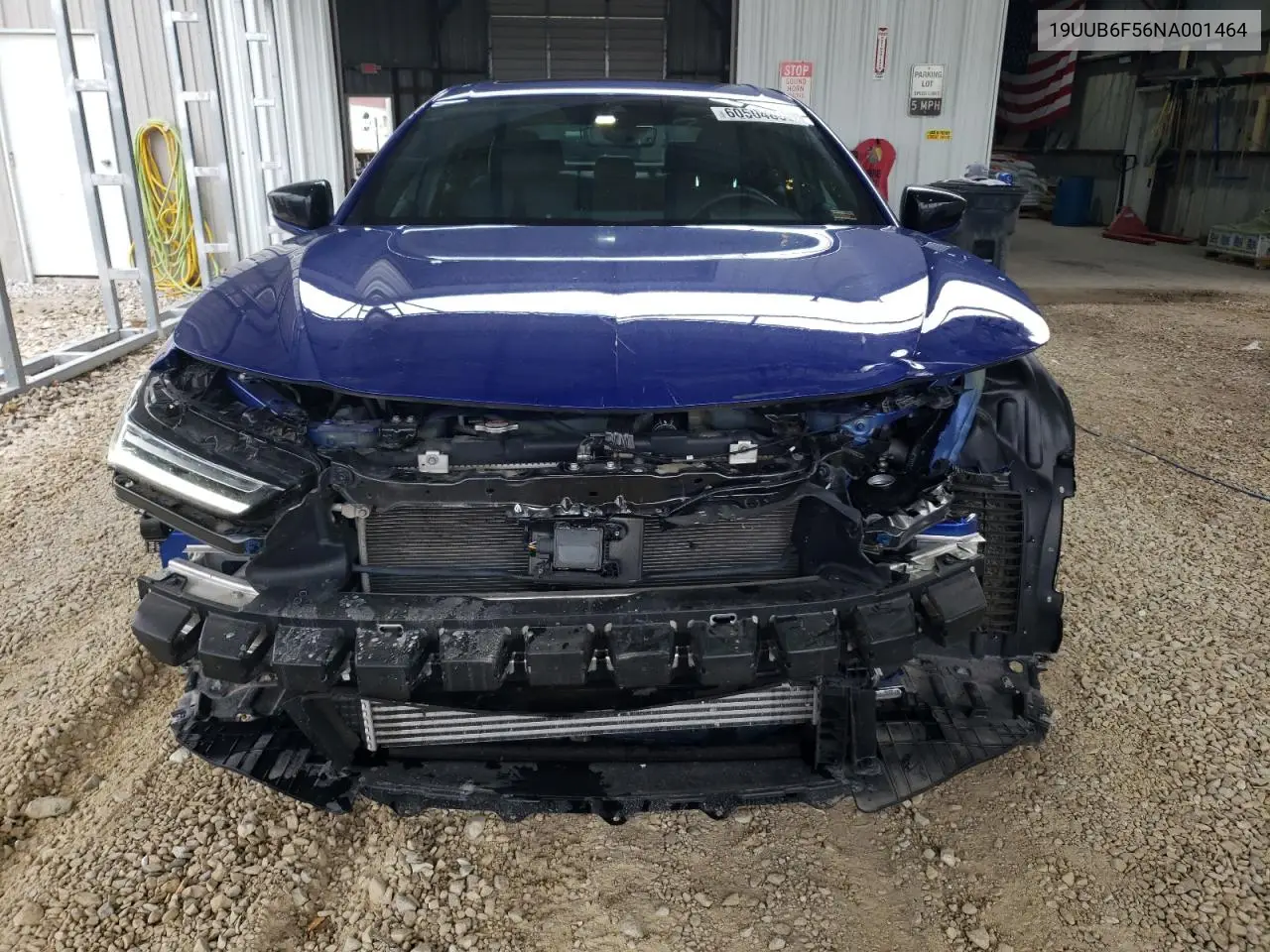 2022 Acura Tlx Tech A VIN: 19UUB6F56NA001464 Lot: 60504805