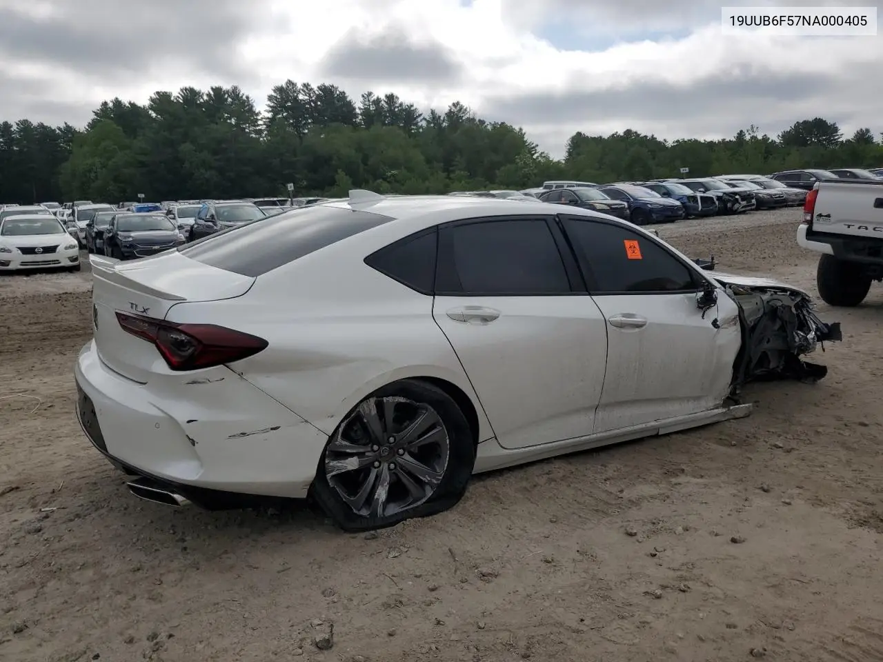 2022 Acura Tlx Tech A VIN: 19UUB6F57NA000405 Lot: 61001925