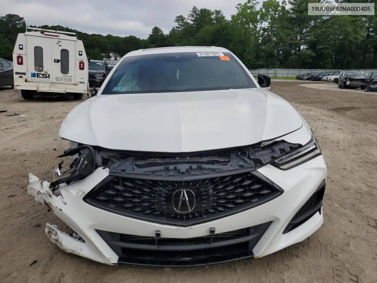 2022 Acura Tlx Tech A VIN: 19UUB6F57NA000405 Lot: 61001925