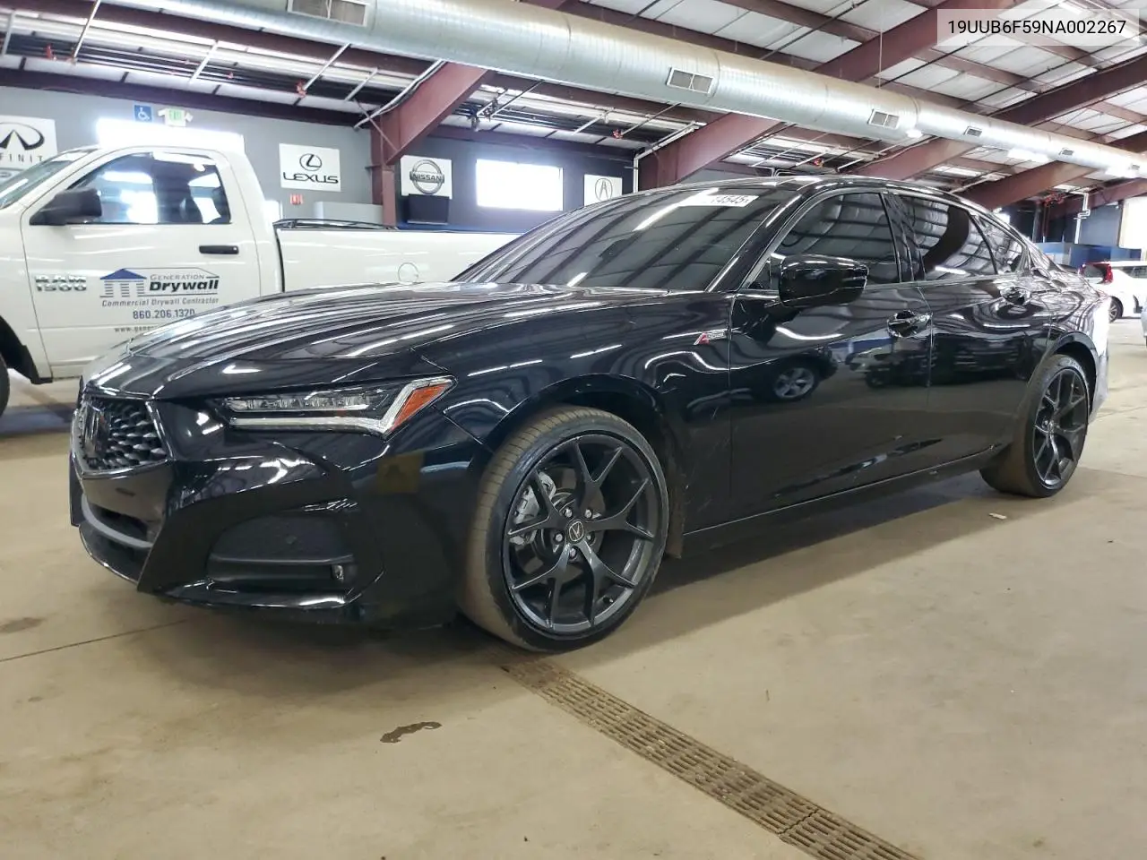 2022 Acura Tlx Tech A VIN: 19UUB6F59NA002267 Lot: 61214545