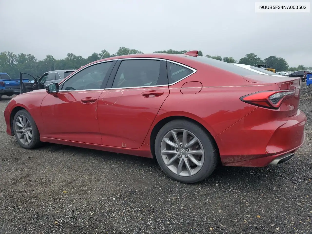 2022 Acura Tlx VIN: 19UUB5F34NA000502 Lot: 61783365