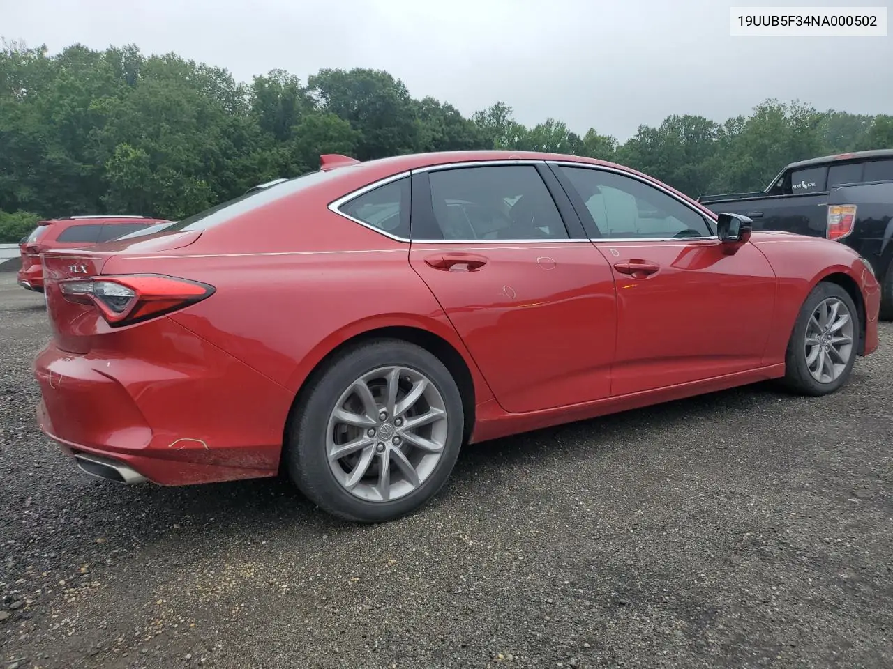 2022 Acura Tlx VIN: 19UUB5F34NA000502 Lot: 61783365