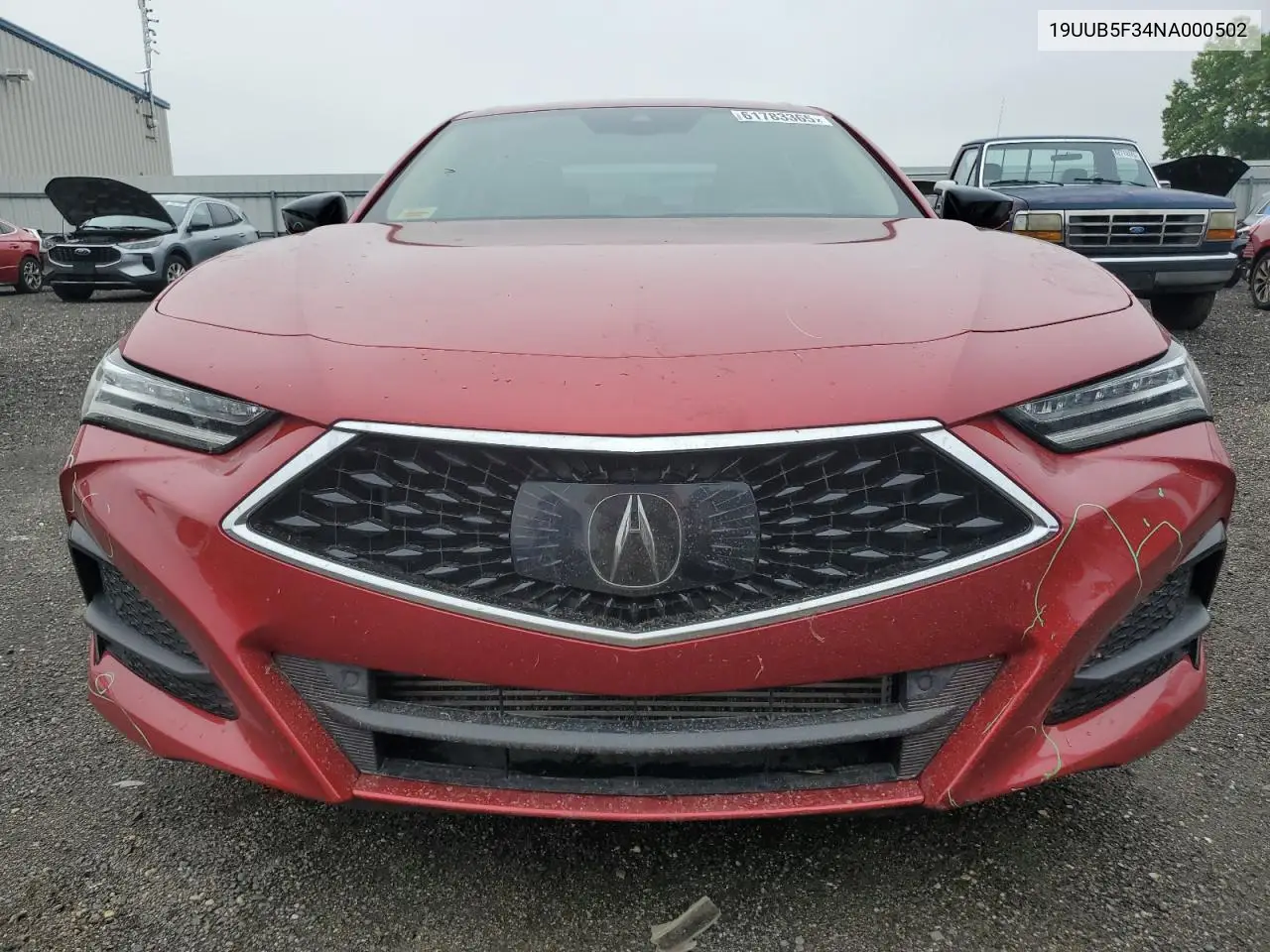 2022 Acura Tlx VIN: 19UUB5F34NA000502 Lot: 61783365
