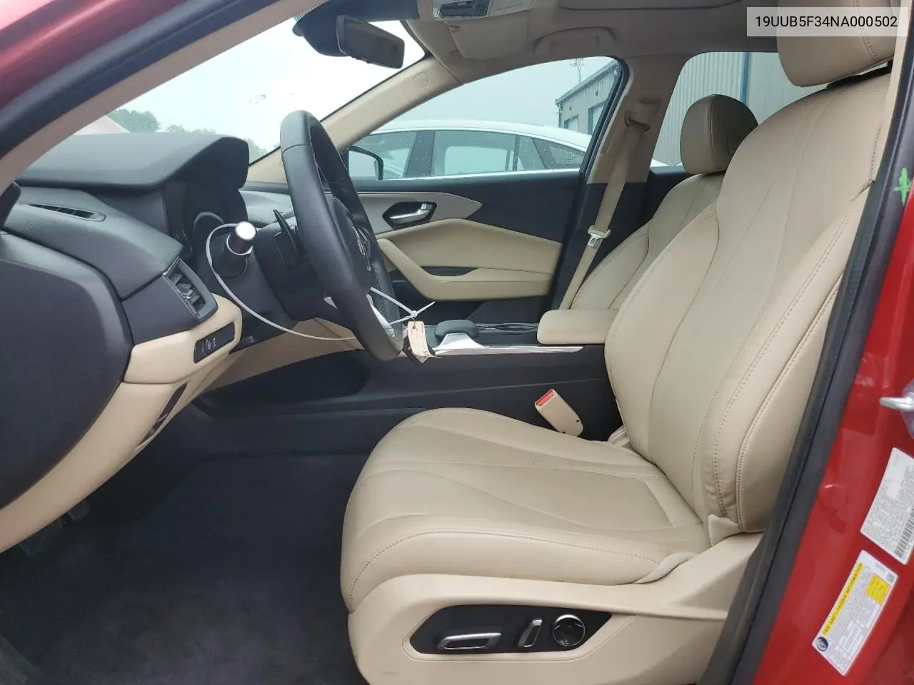 2022 Acura Tlx VIN: 19UUB5F34NA000502 Lot: 61783365