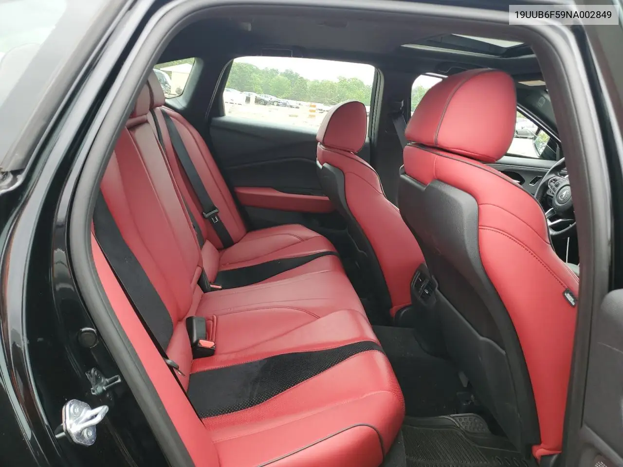 2022 Acura Tlx Tech A VIN: 19UUB6F59NA002849 Lot: 62566955