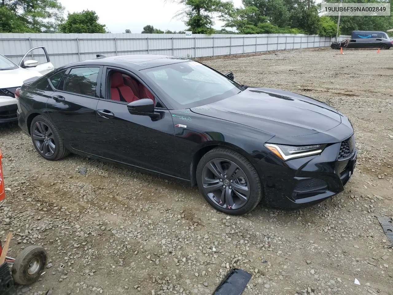 2022 Acura Tlx Tech A VIN: 19UUB6F59NA002849 Lot: 62566955