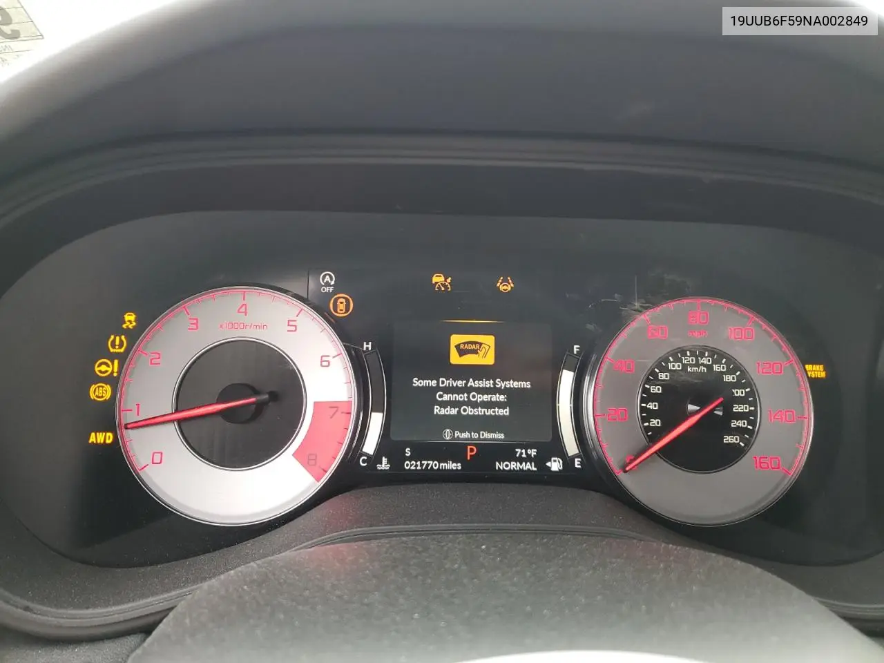 2022 Acura Tlx Tech A VIN: 19UUB6F59NA002849 Lot: 62566955