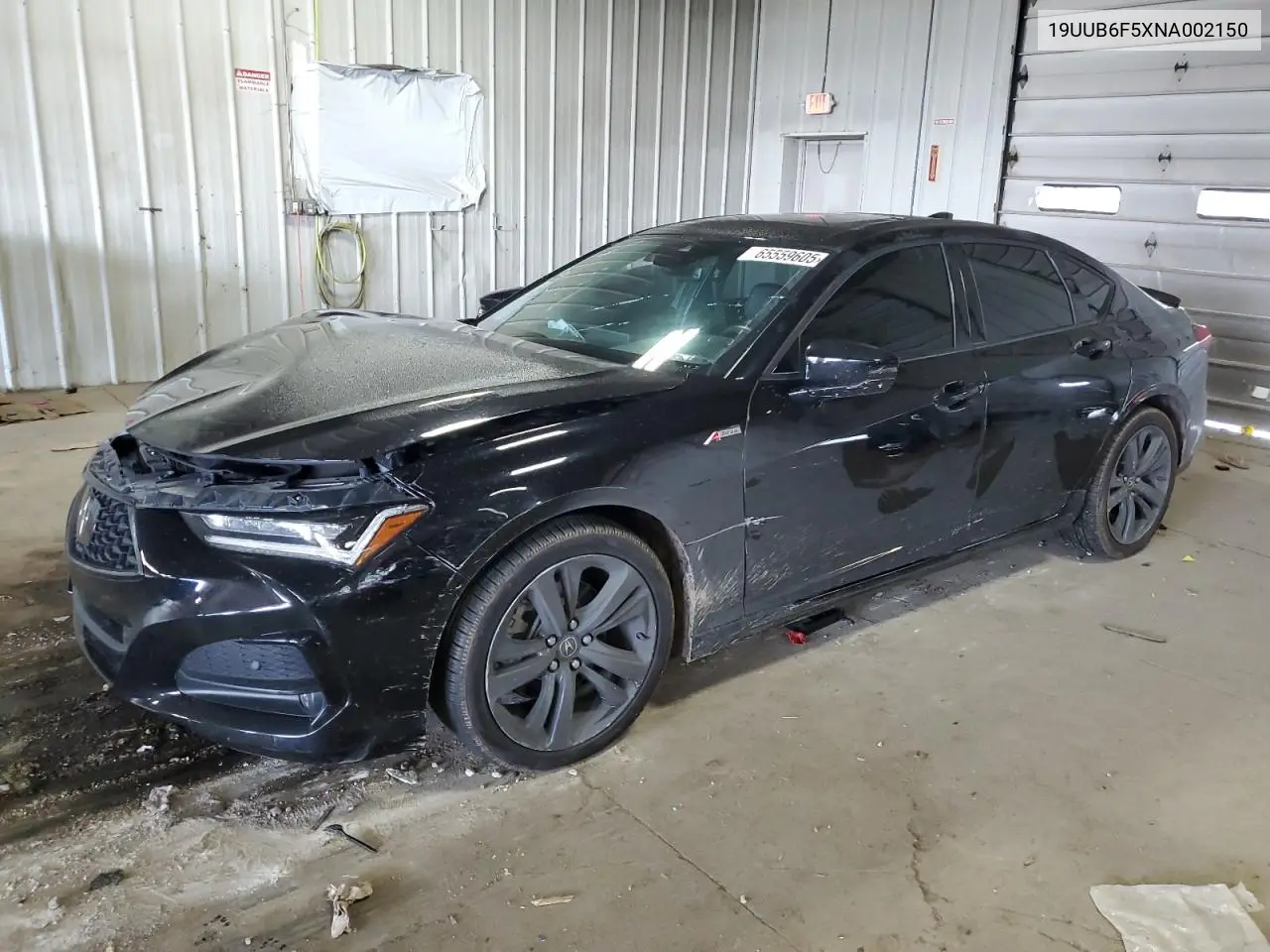 2022 Acura Tlx Tech A VIN: 19UUB6F5XNA002150 Lot: 65559605