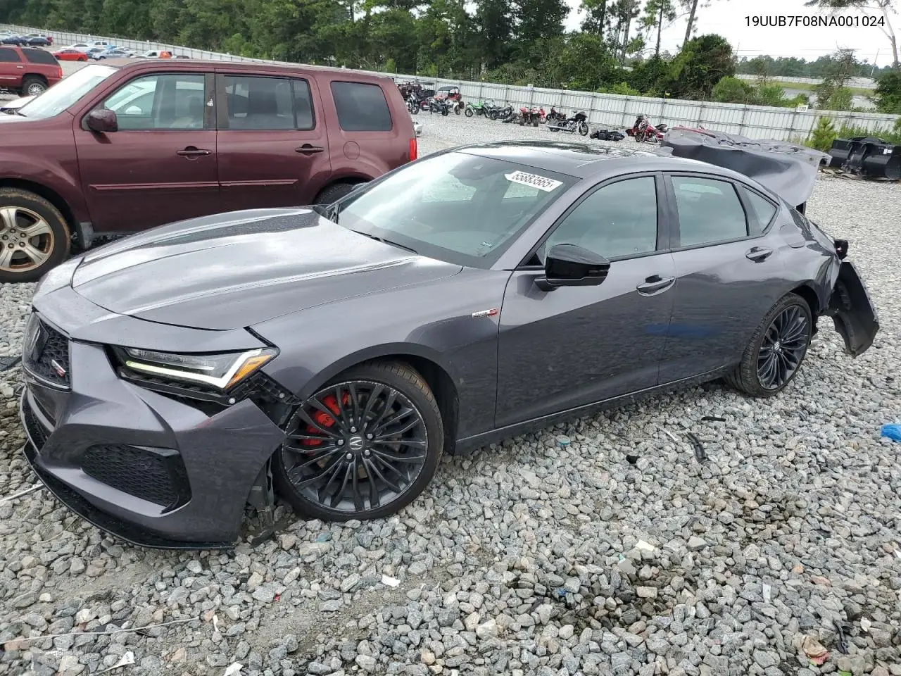 2022 Acura Tlx Type S VIN: 19UUB7F08NA001024 Lot: 65883565
