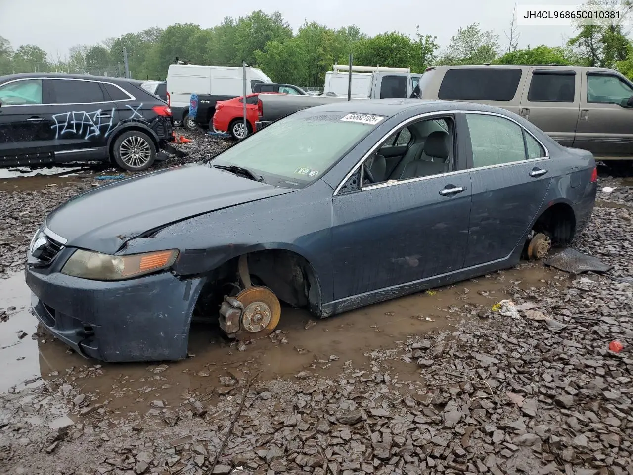 2005 Acura Tsx VIN: JH4CL96865C010381 Lot: 55882105