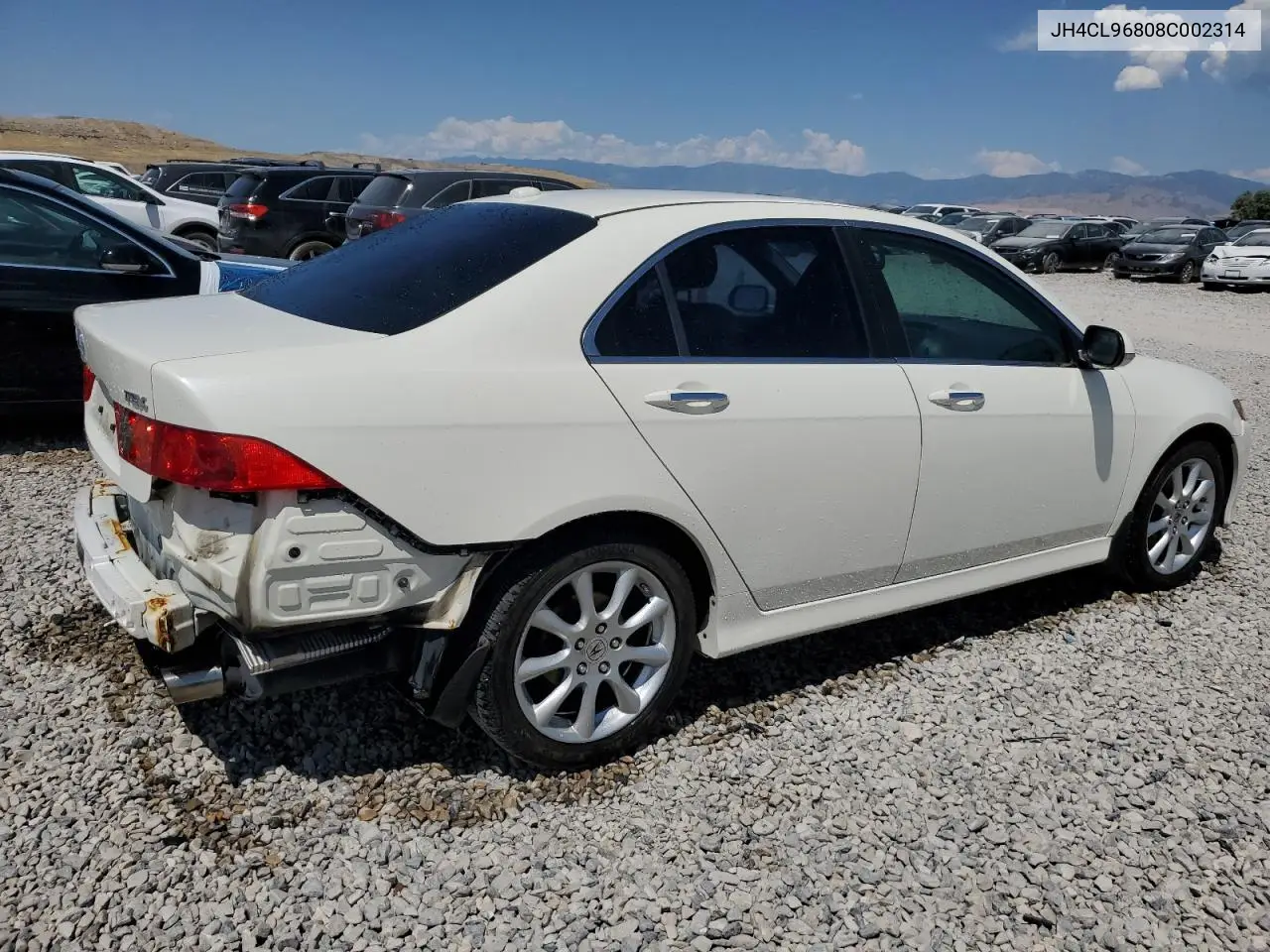2008 Acura Tsx VIN: JH4CL96808C002314 Lot: 62173475