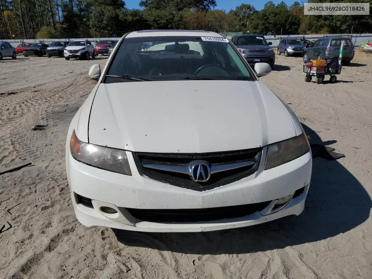 2008 Acura Tsx VIN: JH4CL96928C018426 Lot: 75419204