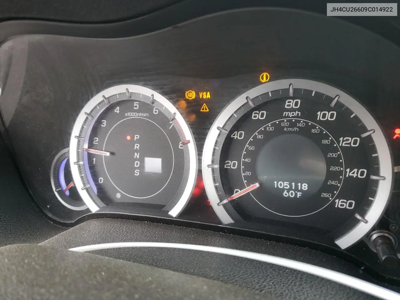 2009 Acura Tsx VIN: JH4CU26609C014922 Lot: 56829565