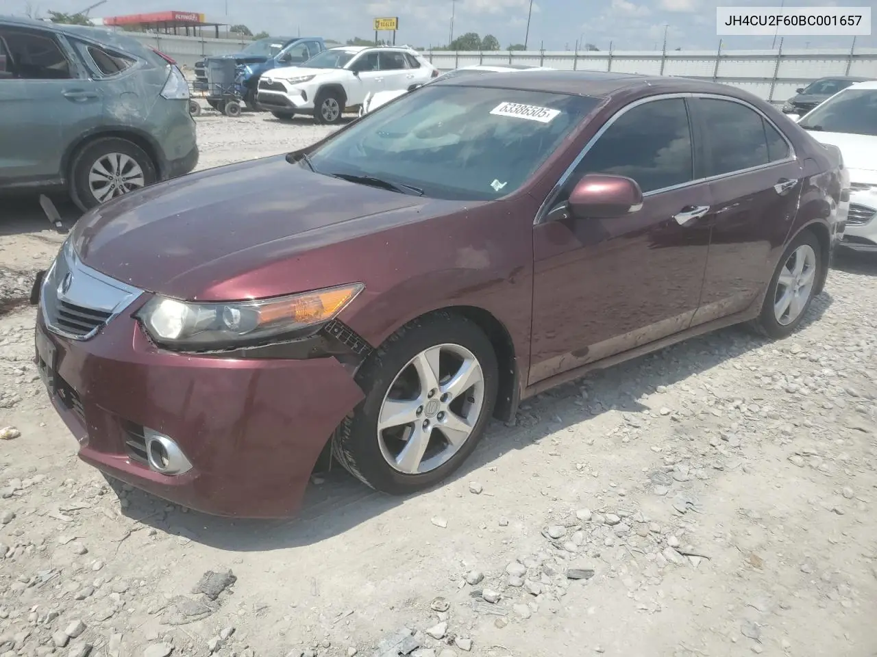 2011 Acura Tsx VIN: JH4CU2F60BC001657 Lot: 63386505