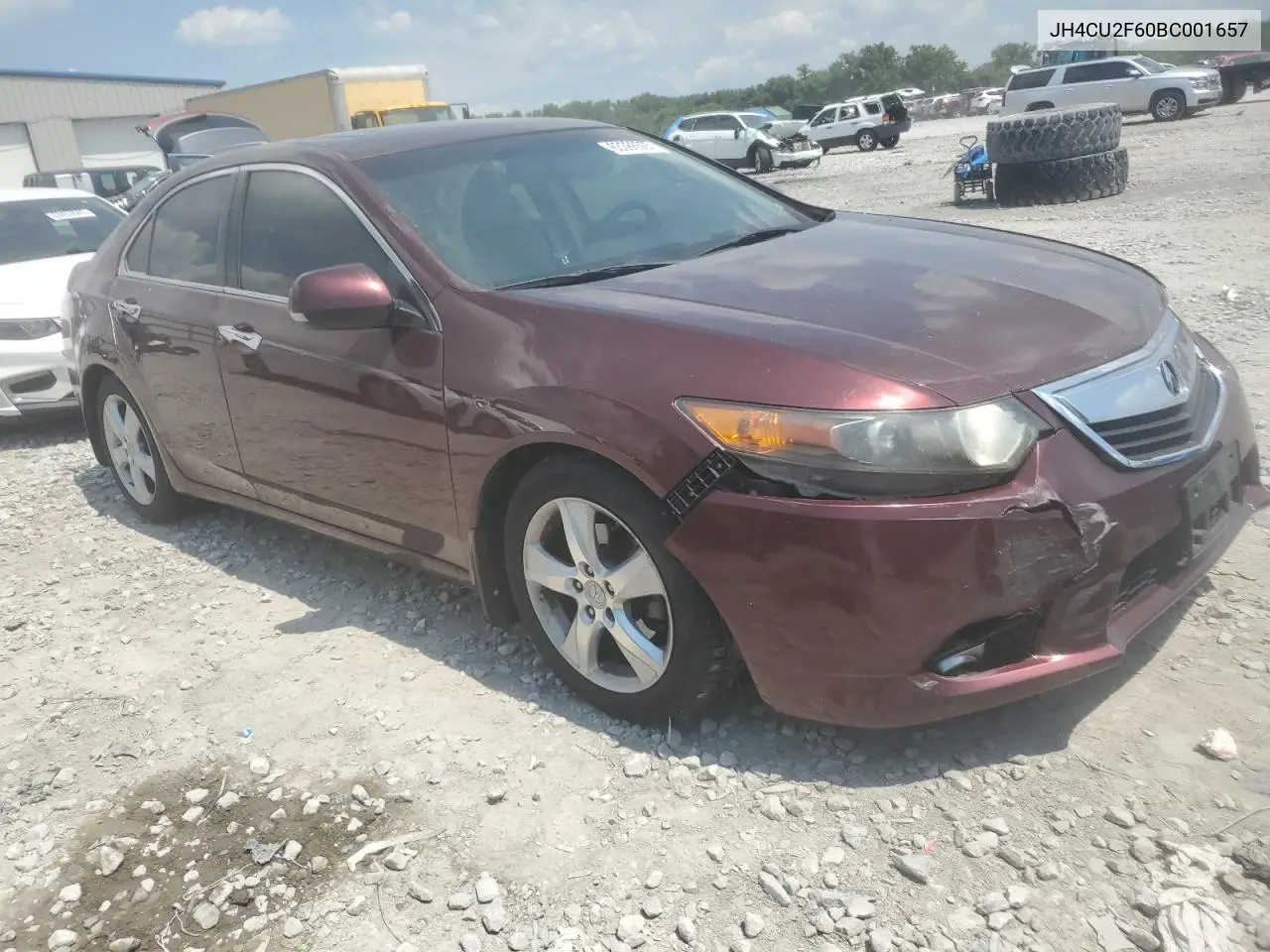 2011 Acura Tsx VIN: JH4CU2F60BC001657 Lot: 63386505