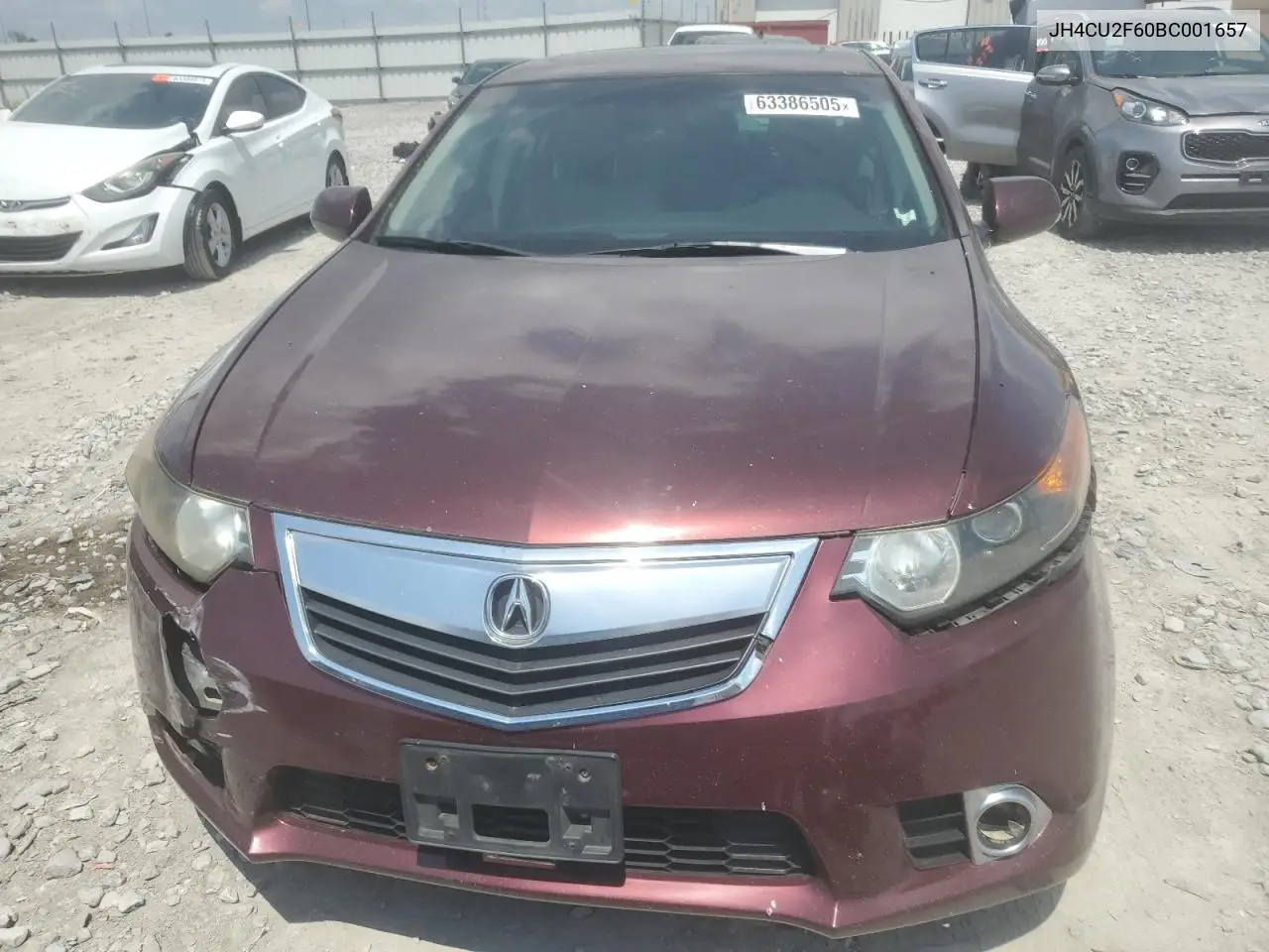 2011 Acura Tsx VIN: JH4CU2F60BC001657 Lot: 63386505