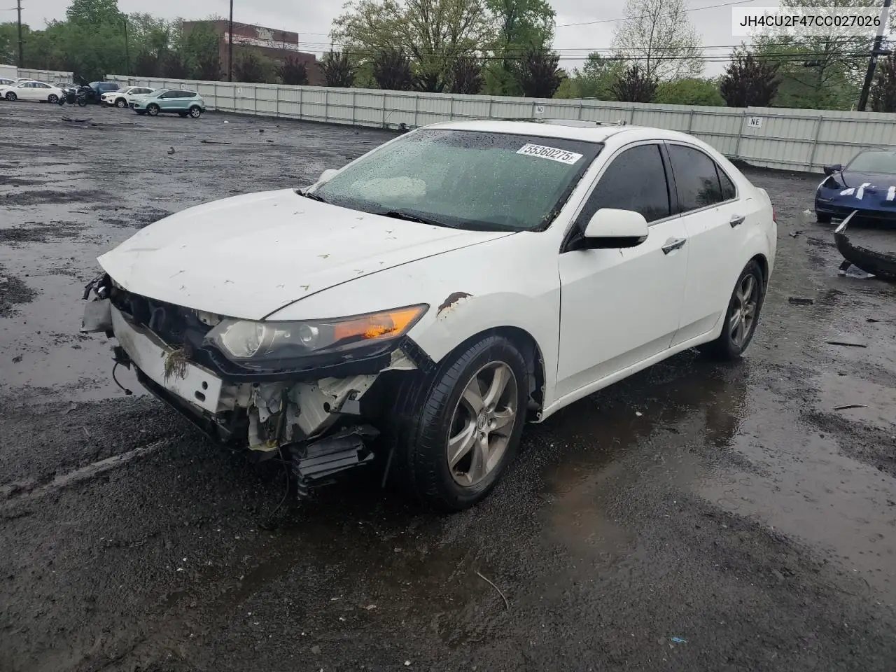 2012 Acura Tsx VIN: JH4CU2F47CC027026 Lot: 55360275