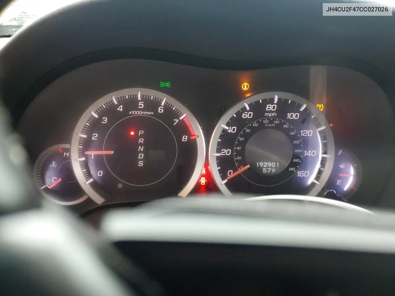 2012 Acura Tsx VIN: JH4CU2F47CC027026 Lot: 55360275