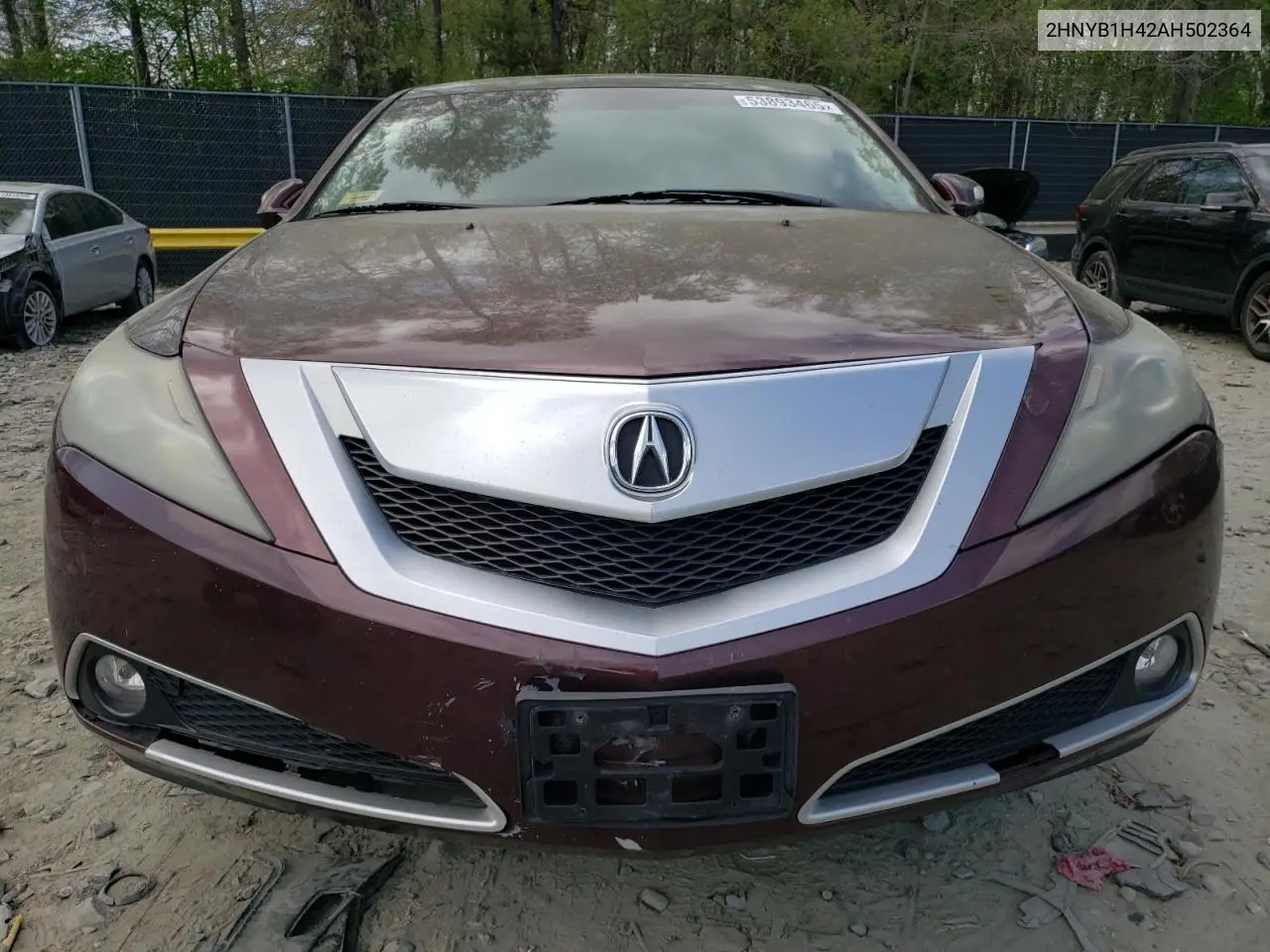 2010 Acura Zdx Technology VIN: 2HNYB1H42AH502364 Lot: 53893465