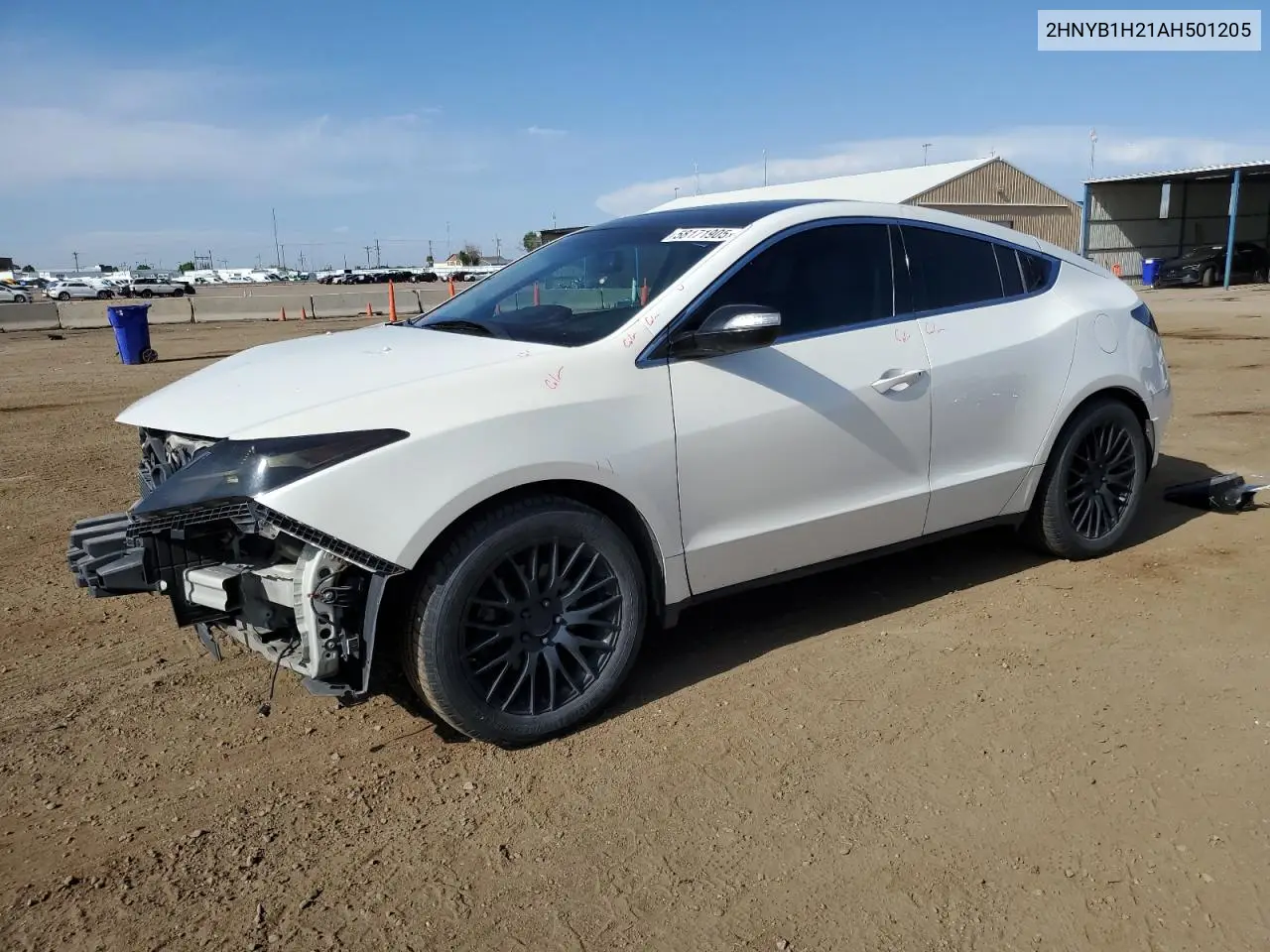 2010 Acura Zdx VIN: 2HNYB1H21AH501205 Lot: 58171905