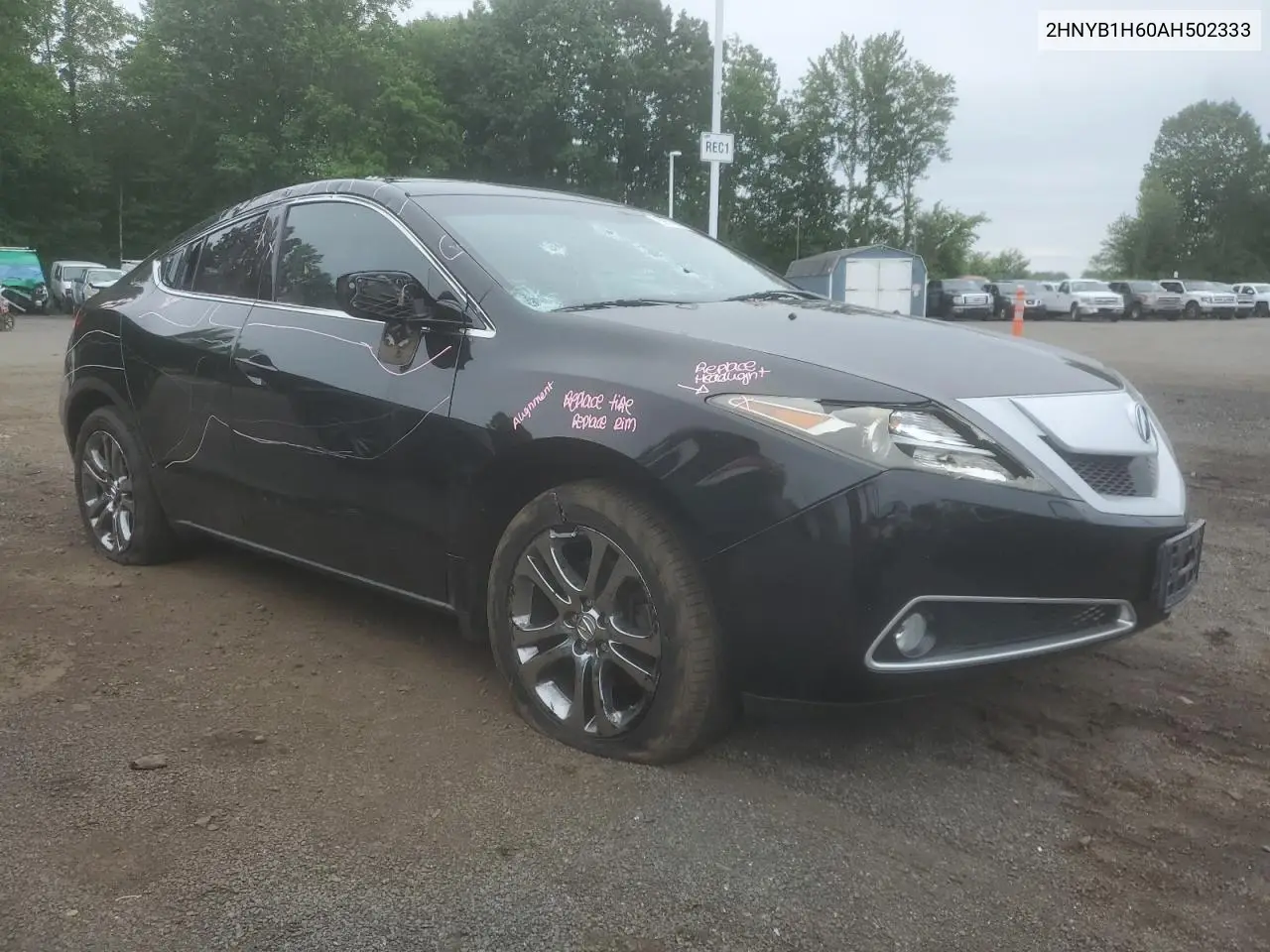 2010 Acura Zdx Advance VIN: 2HNYB1H60AH502333 Lot: 59579895