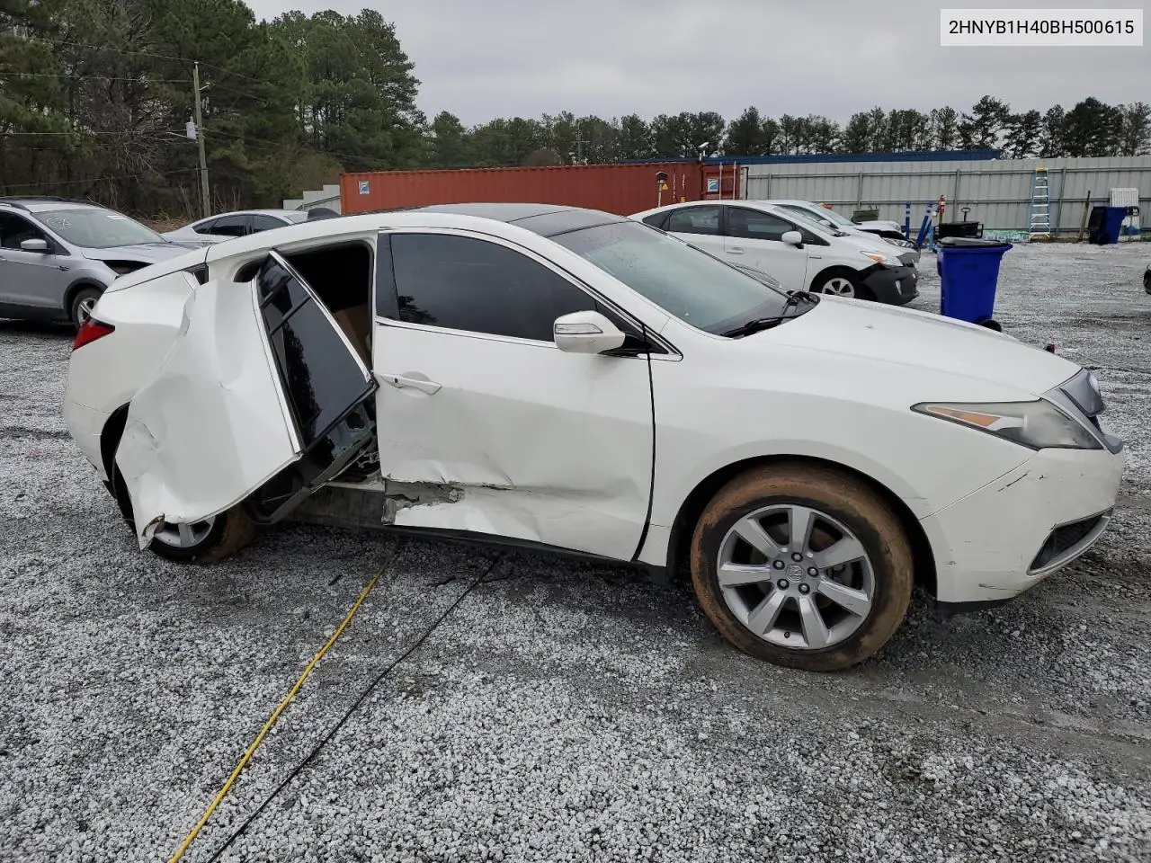 2011 Acura Zdx Technology VIN: 2HNYB1H40BH500615 Lot: 45564545