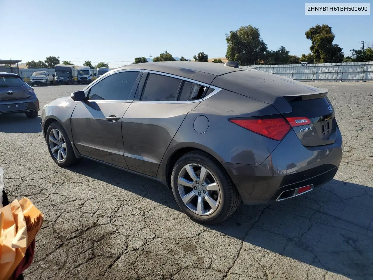 2011 Acura Zdx Advance VIN: 2HNYB1H61BH500690 Lot: 62786455