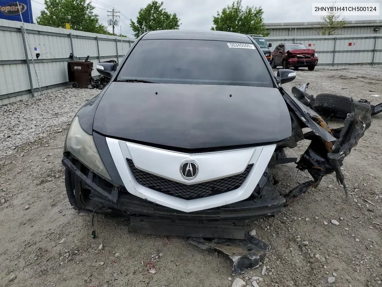 2012 Acura Zdx Technology VIN: 2HNYB1H41CH500124 Lot: 55345555