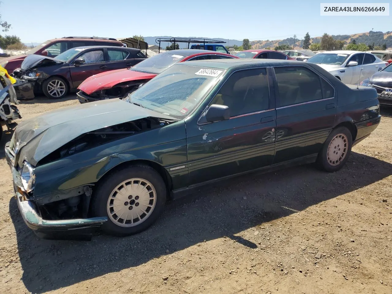 1992 Alfa Romeo 164 L VIN: ZAREA43L8N6266649 Lot: 68642664