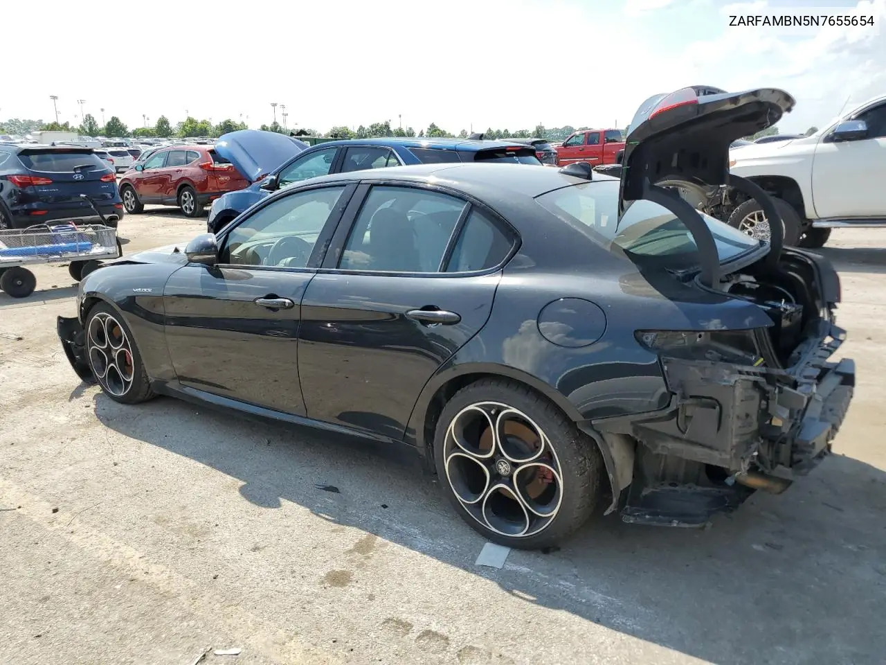 2022 Alfa Romeo Giulia Super VIN: ZARFAMBN5N7655654 Lot: 62488095