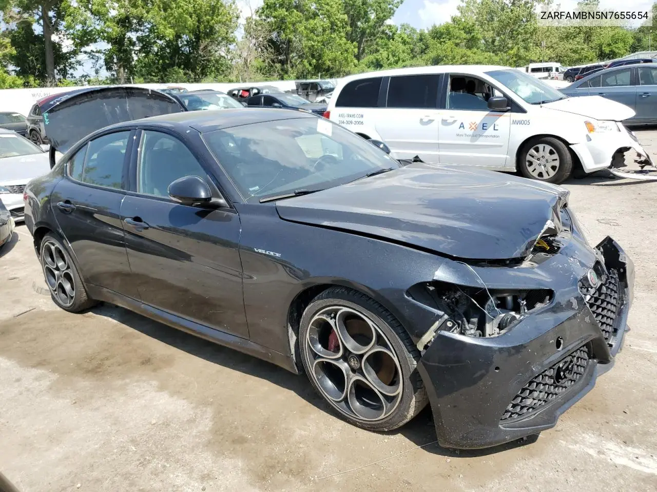 2022 Alfa Romeo Giulia Super VIN: ZARFAMBN5N7655654 Lot: 62488095