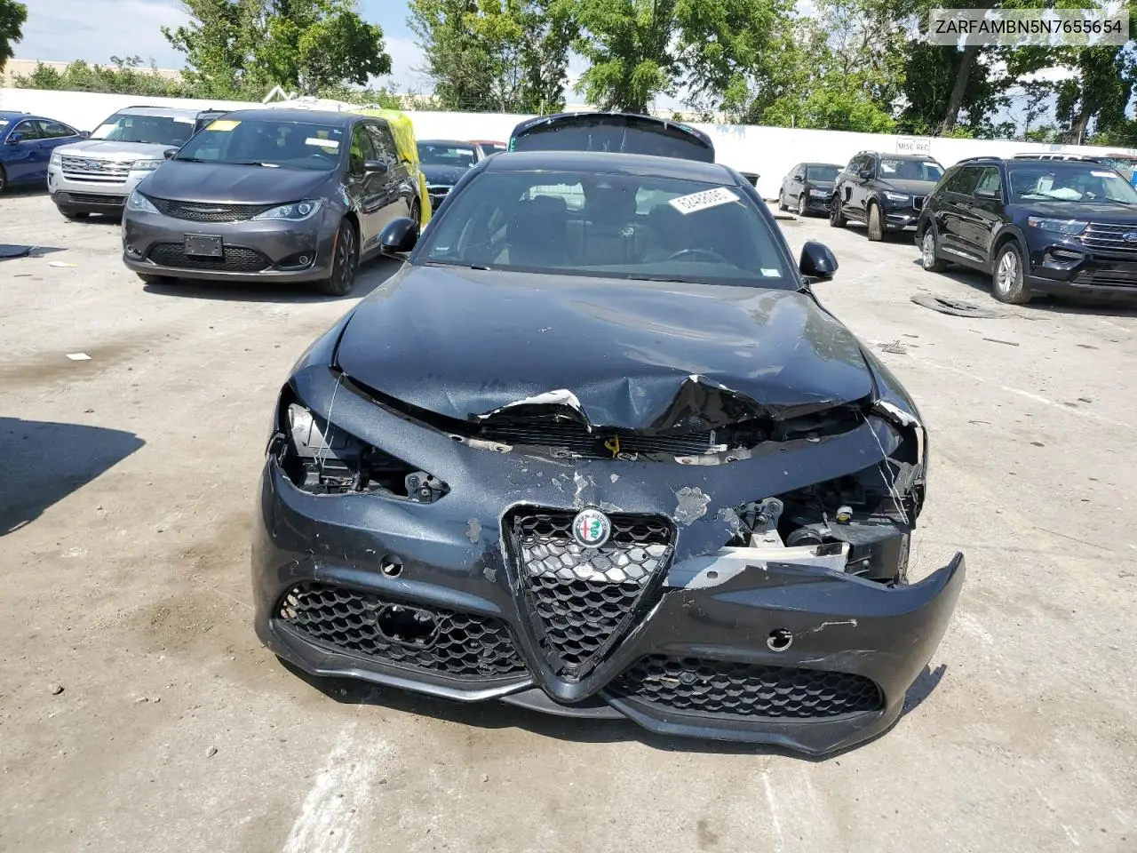 2022 Alfa Romeo Giulia Super VIN: ZARFAMBN5N7655654 Lot: 62488095