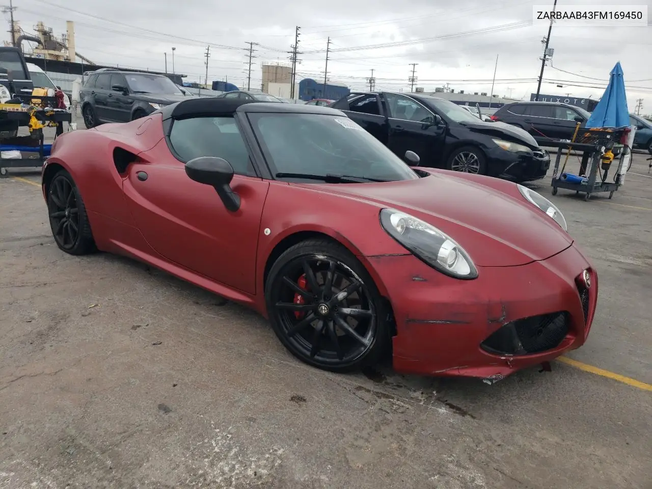 2015 Alfa Romeo 4C Spider VIN: ZARBAAB43FM169450 Lot: 59345695