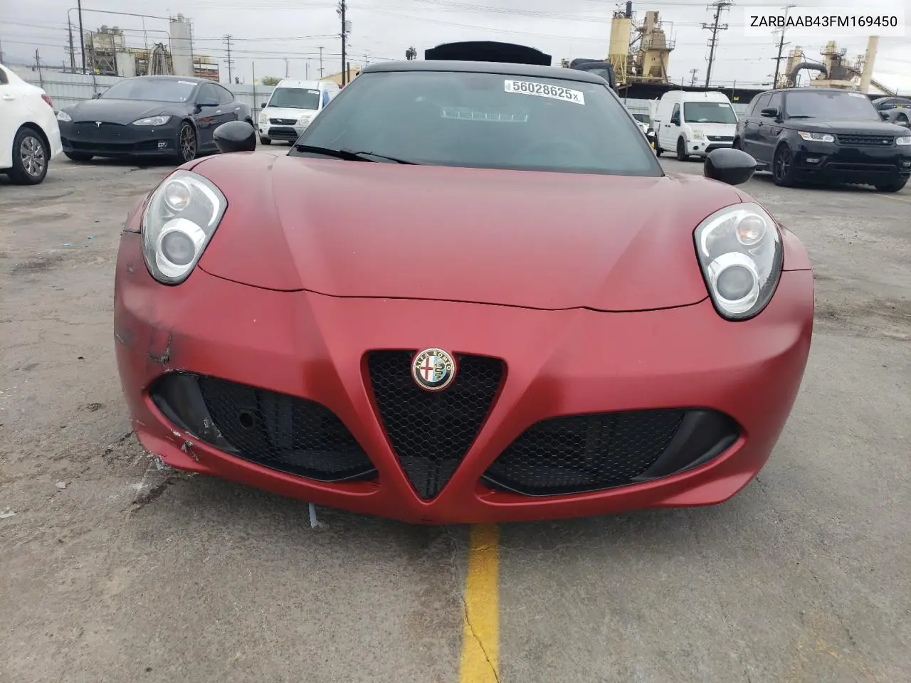 2015 Alfa Romeo 4C Spider VIN: ZARBAAB43FM169450 Lot: 59345695