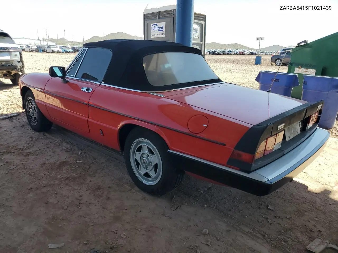 1985 Alfa Romeo Veloce 2000 Spider VIN: ZARBA5415F1021439 Lot: 61650585