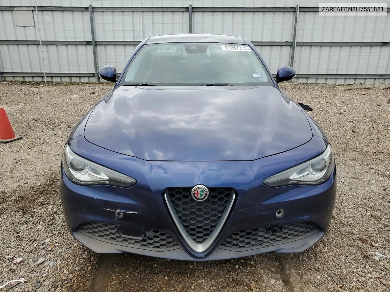 2017 Alfa Romeo Giulia VIN: ZARFAEBN8H7551881 Lot: 51367375
