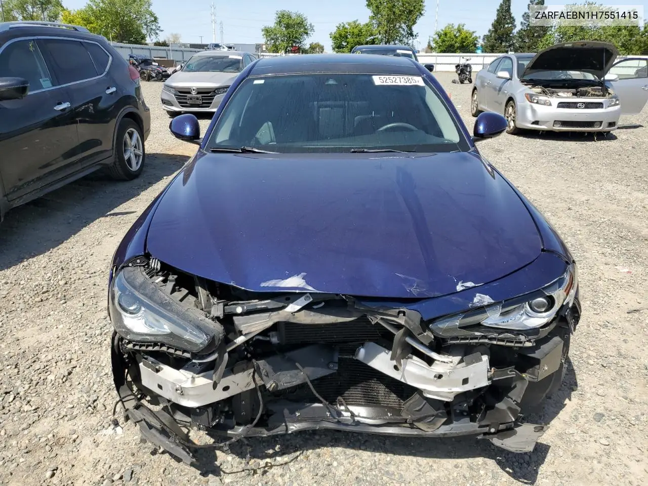 2017 Alfa Romeo Giulia VIN: ZARFAEBN1H7551415 Lot: 52527385