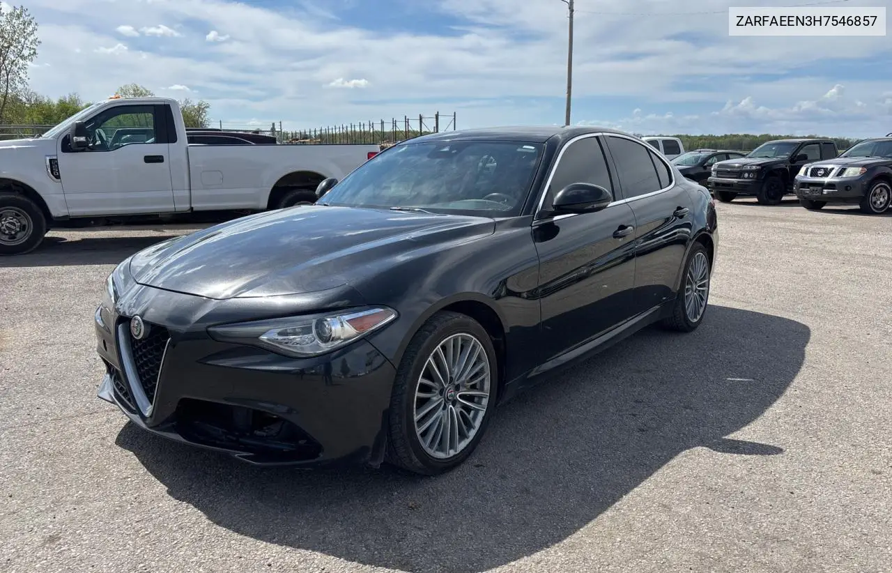 2017 Alfa Romeo Giulia Ti Q4 VIN: ZARFAEEN3H7546857 Lot: 56405155