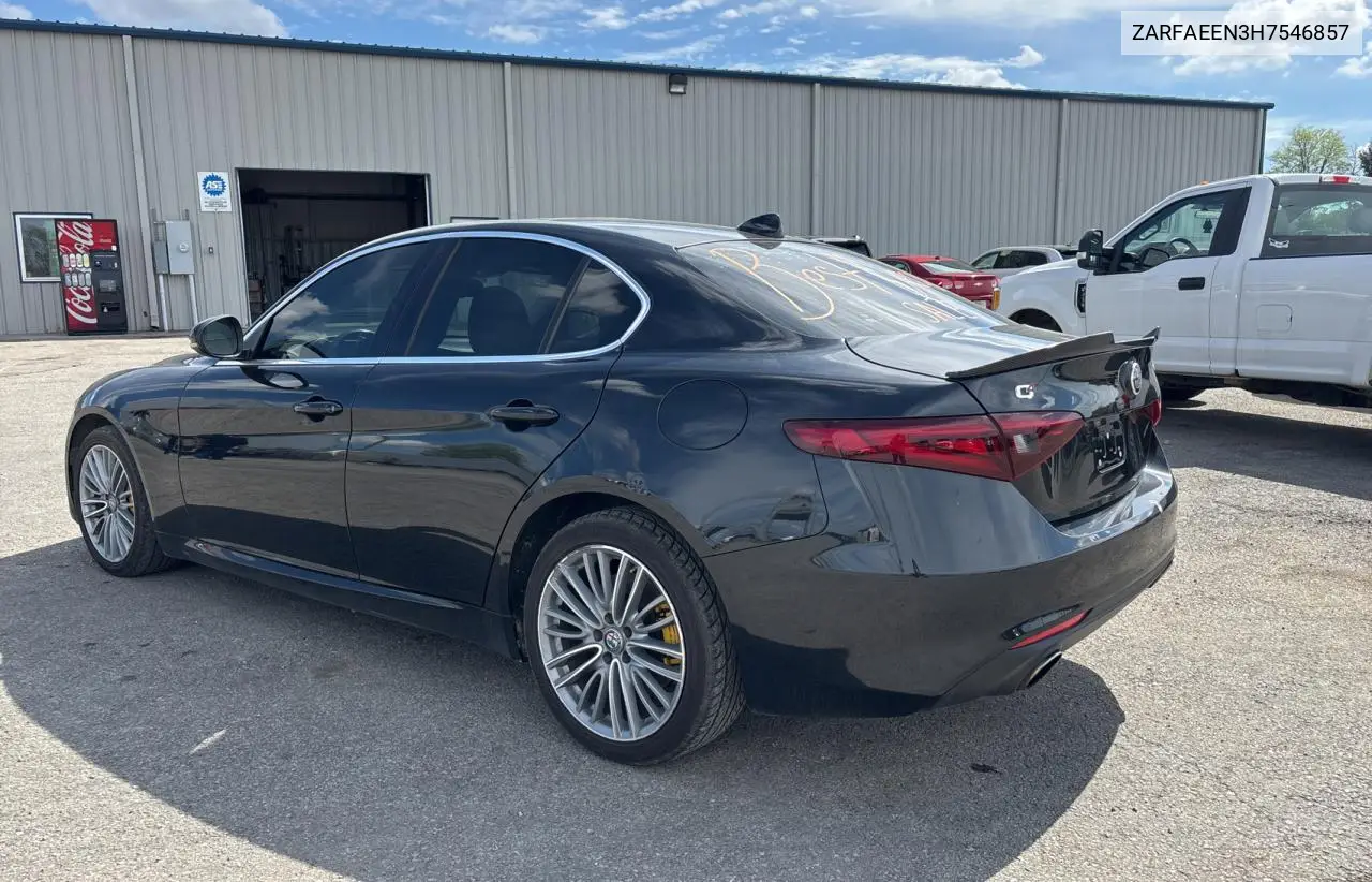 2017 Alfa Romeo Giulia Ti Q4 VIN: ZARFAEEN3H7546857 Lot: 56405155