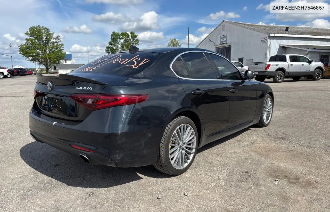 2017 Alfa Romeo Giulia Ti Q4 VIN: ZARFAEEN3H7546857 Lot: 56405155