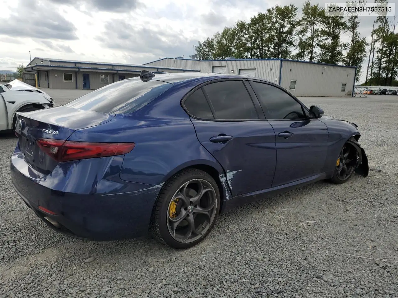 2017 Alfa Romeo Giulia Ti Q4 VIN: ZARFAEEN8H7557515 Lot: 56756285