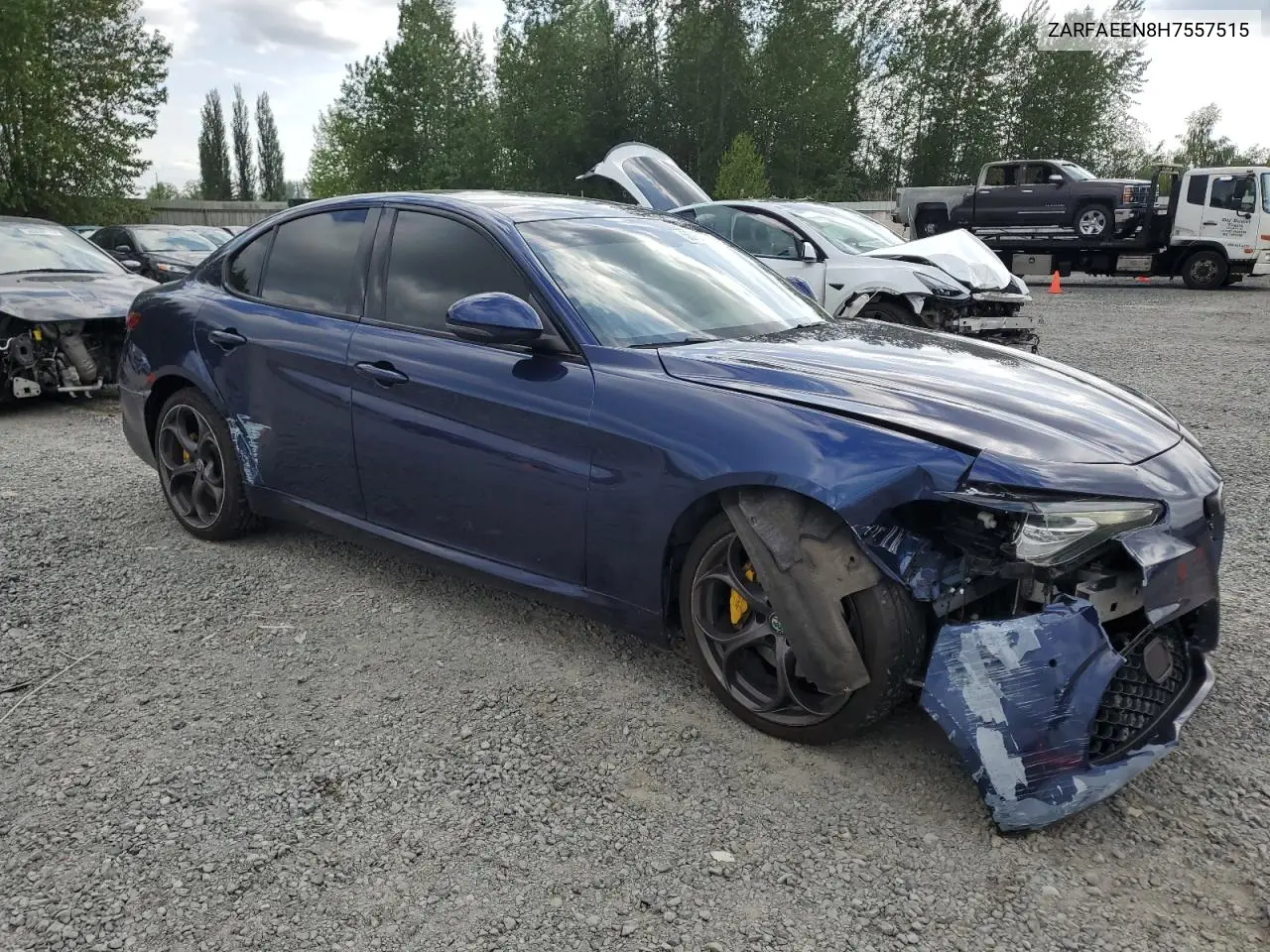 2017 Alfa Romeo Giulia Ti Q4 VIN: ZARFAEEN8H7557515 Lot: 56756285