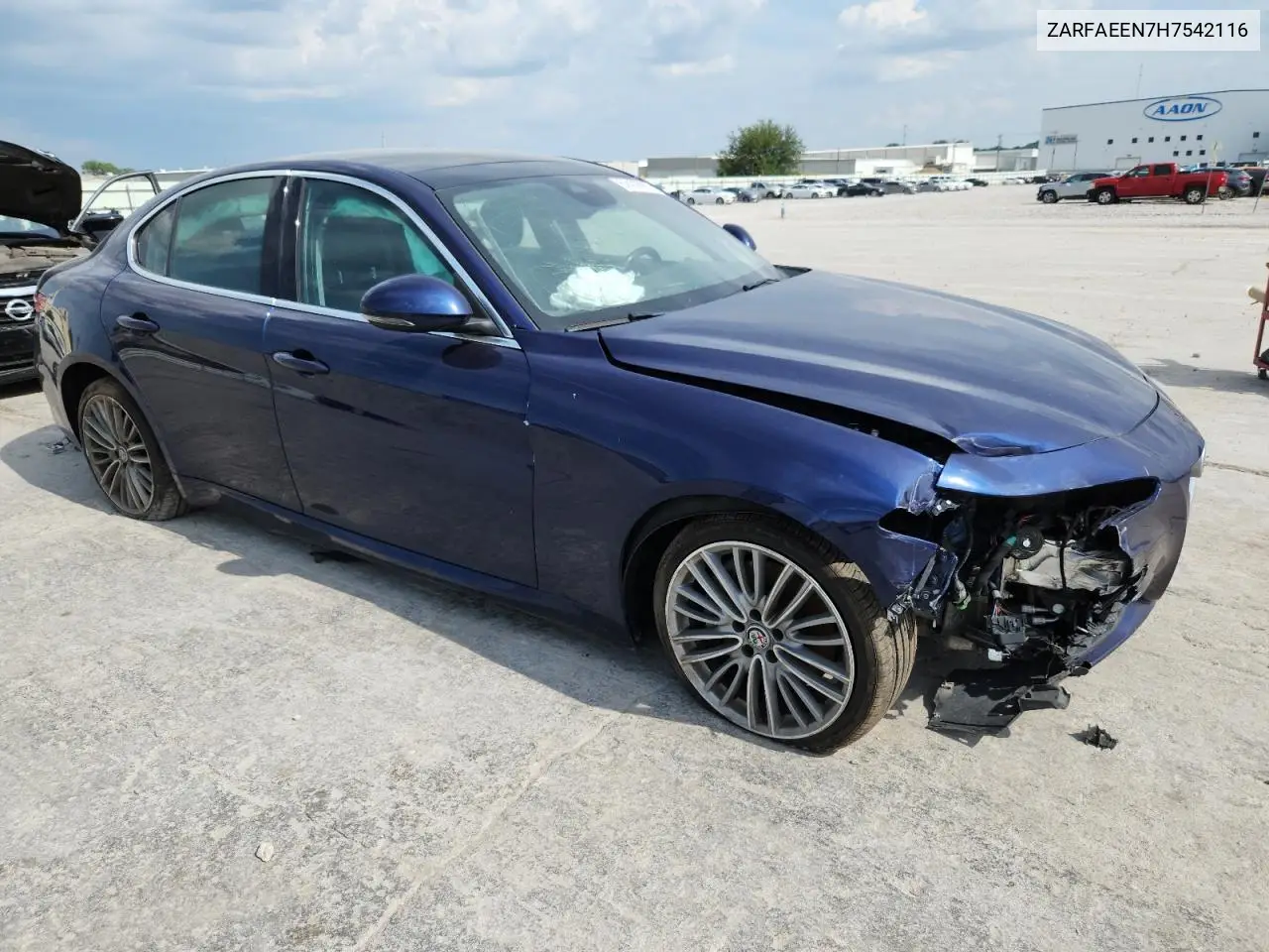 2017 Alfa Romeo Giulia Ti Q4 VIN: ZARFAEEN7H7542116 Lot: 59439985
