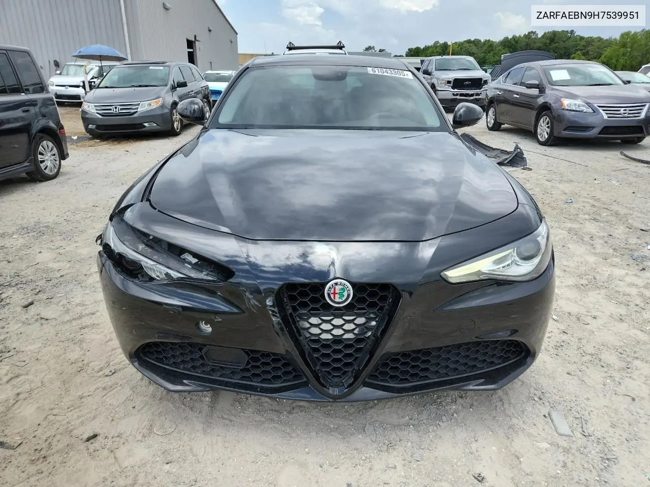 2017 Alfa Romeo Giulia VIN: ZARFAEBN9H7539951 Lot: 61043305