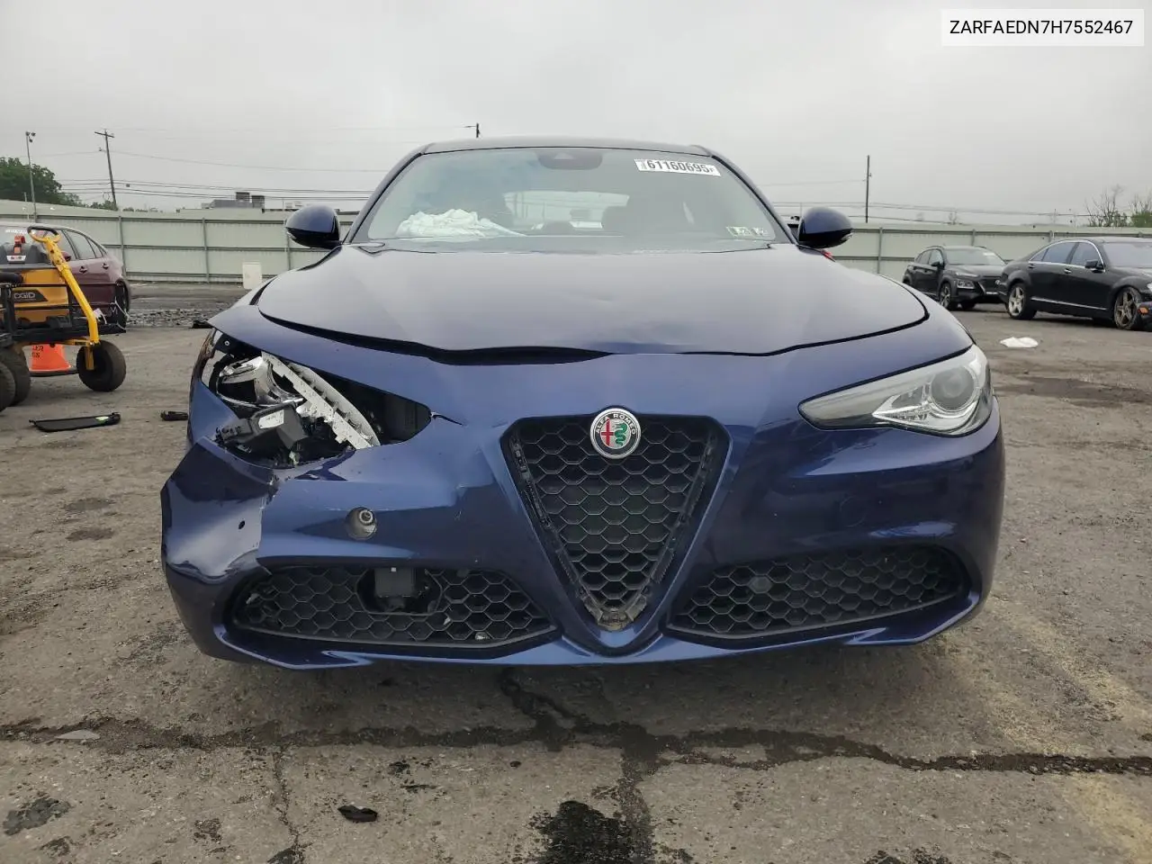 2017 Alfa Romeo Giulia Q4 VIN: ZARFAEDN7H7552467 Lot: 61160695